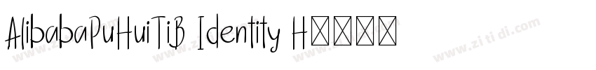 AlibabaPuHuiTiB Identity H字体转换